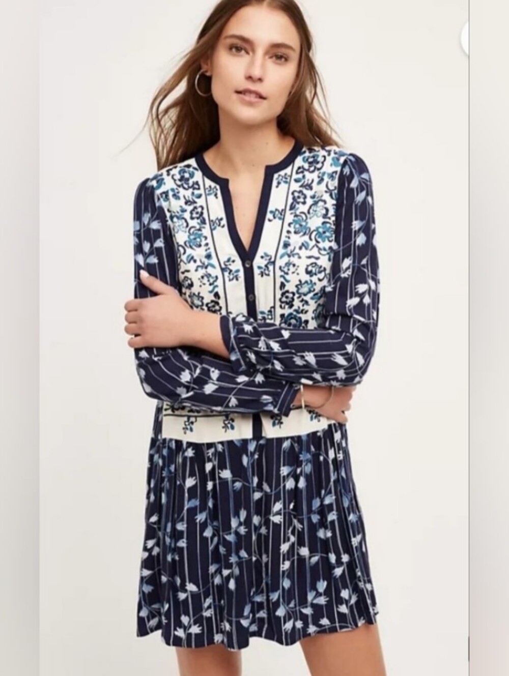 TINY [Anthropologie] Semele Embroidered Long Sleeve Dress | S - Picture 2 of 12